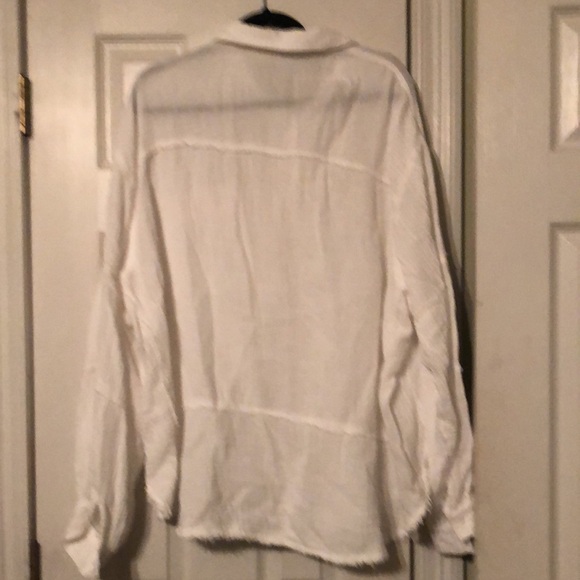 Easel balloon sleeve gauze gray hem shirt Sz 3x TT - Picture 9 of 9